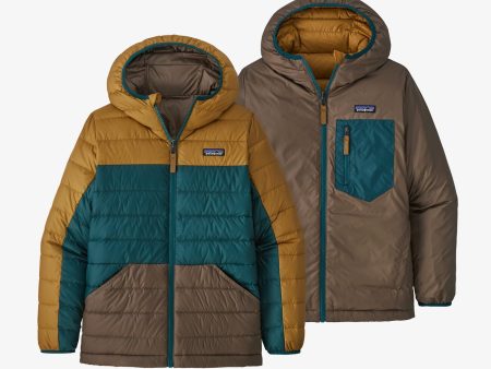 Patagonia 68335 Boys‘ Reversible Down Sweater Hoody - Oaks Brown Online now