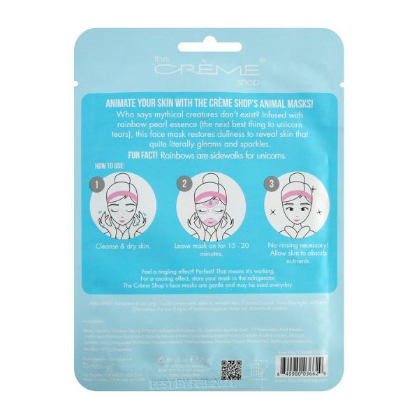 The Creme Shop Glow Up, Skin! Animated Unicorn Face Mask - Shimmery Rainbow Pearl Sale