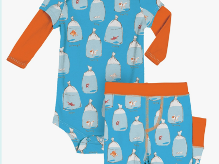 Munki Munki Goldfish infant romper & pants set For Sale