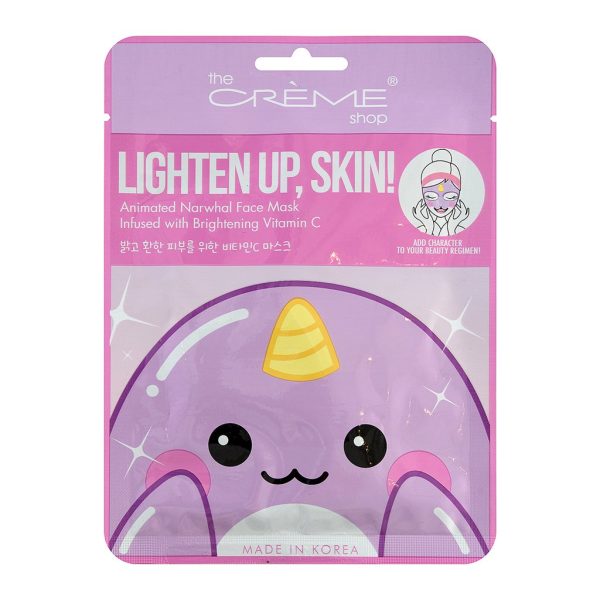 The Creme Shop Lighten Up, Skin! Narwhal Face Mask - Infused with Brightening Vitamin C Online now