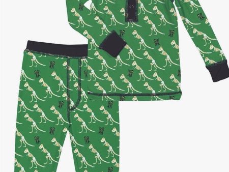 Munki munki T-Rex Kids Long Johns PJ Set Online Sale