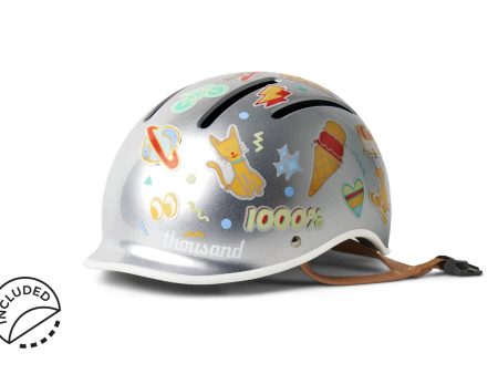 Thousand Jr. Kids Helmet: Silver Sale