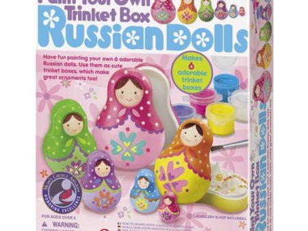 4M Paint Your Own Trinket Box Russian Dolls Sale