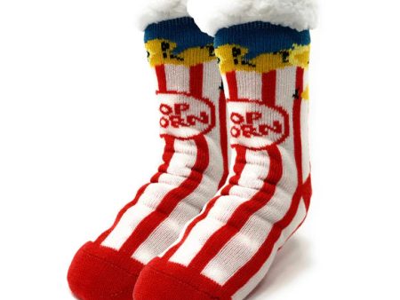 OOOH YEAH! Box o  Popcorn Slipper Socks For Cheap