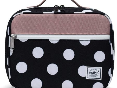 Herschel Kids Pop Quiz Lunch Box: Polka Dot  black  Ash Rose For Cheap