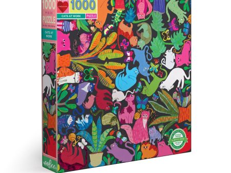 Eeboo Cats At Work 1000 Piece Puzzle Online