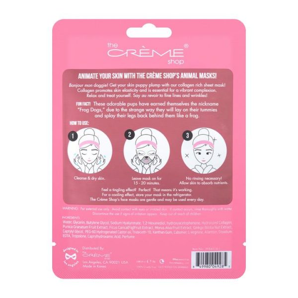 The Creme ShopPlump Up, Skin! Animated French Bulldog Mask - Rejuvenating Collagen Sale