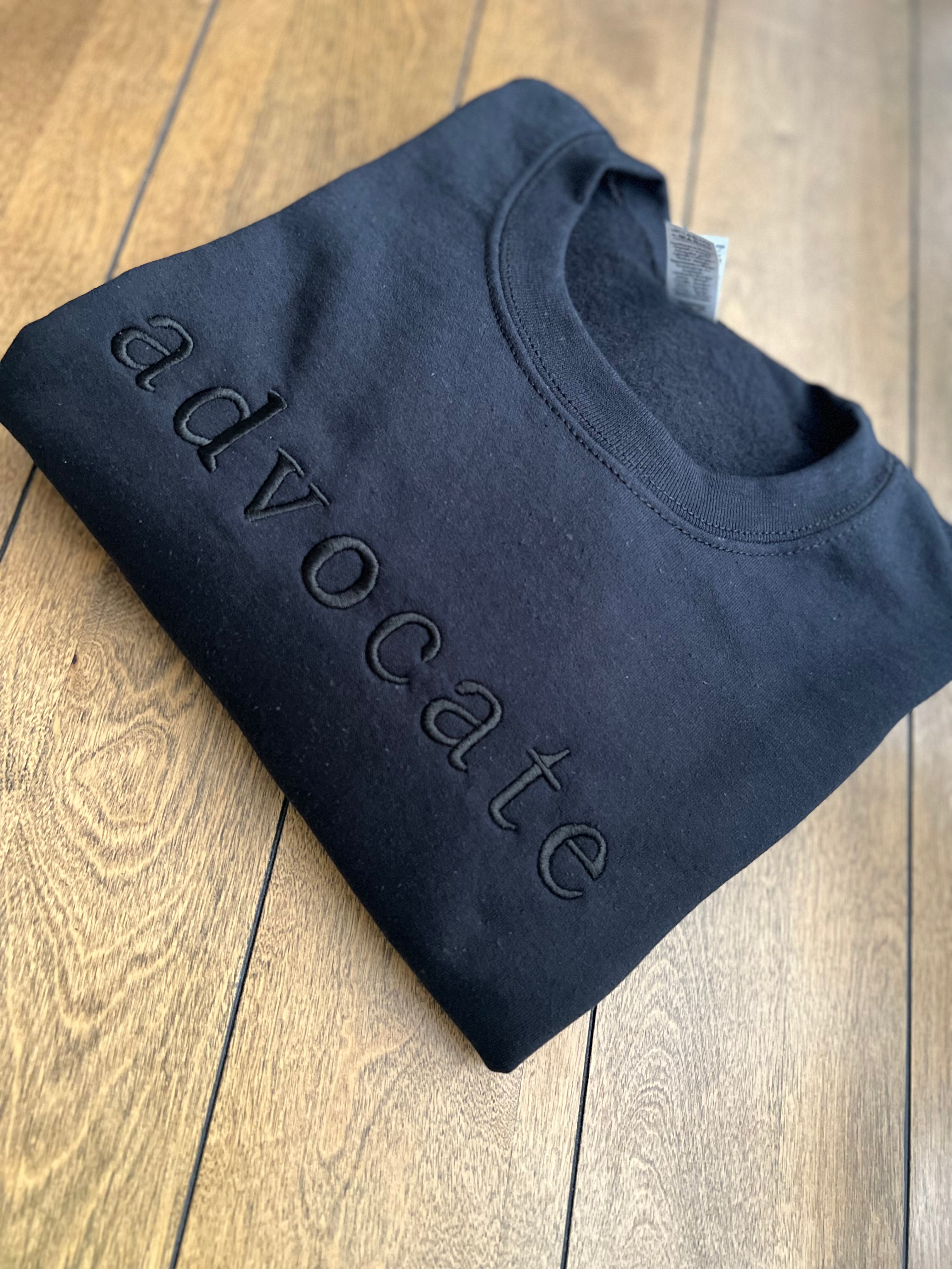 Advocate Black on Black Crewneck Sweatshirt Online