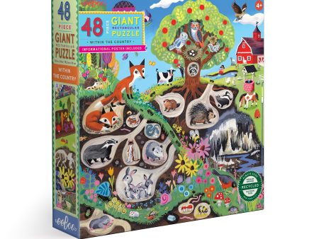 Eeboo Giant Rectangular Puzzle 48 Pieces - Within The Country Supply