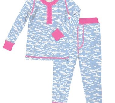 Munki munki Clouds Kids Long Johns Pj Set Supply