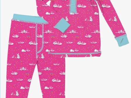 Munki Munki Bunny Love Kids Long Johns PJ Set Discount