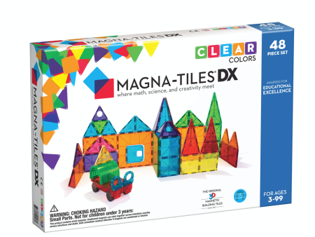 Magnatiles DX 48 pieces clear colors Hot on Sale