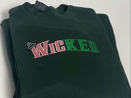 Glitter Wicked Crewneck - Green For Sale