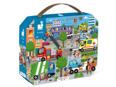 Janod Suitcase Puzzle: City 36 Pieces Online Sale