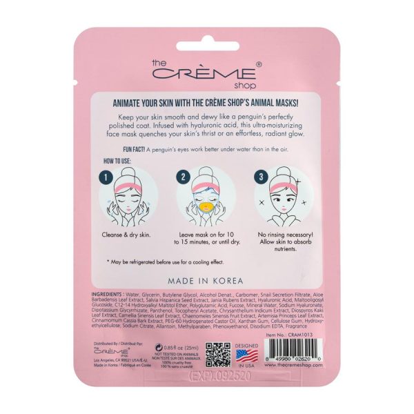 The Creme Shop Drink Up, Skin! Animated Penguin Face Mask - Moisturizing Hyaluronic Acid Online Sale