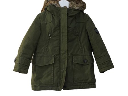 Bonpoint Faux Fur Puffer Jacket 3T For Sale