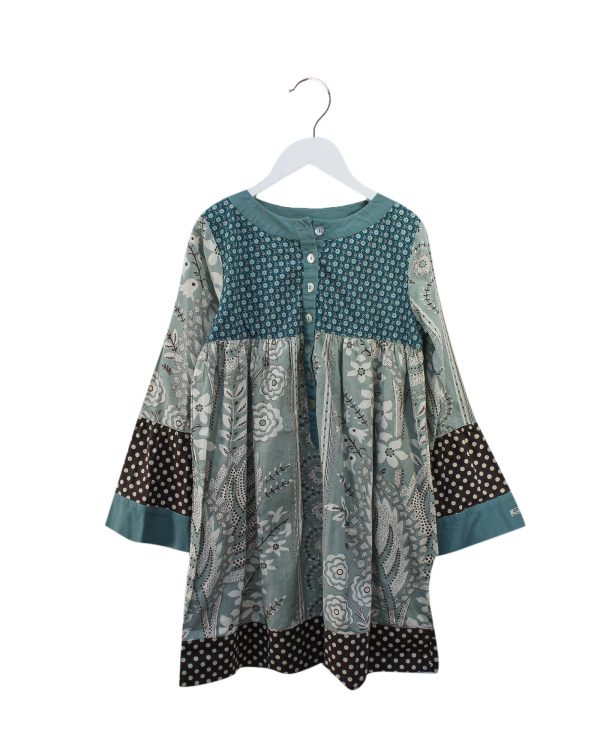 Lili Gaufrette Long Sleeve Dress 8Y For Sale