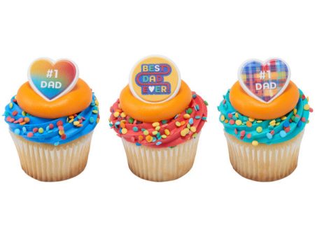 #1 Dad Assortment Cupcake Rings Hot on Sale