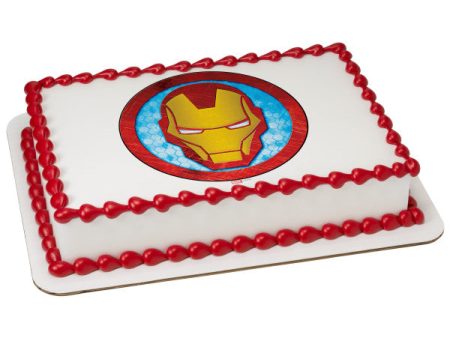 MARVEL Avengers Iron Man Icon Edible Cake Topper Image Online Sale