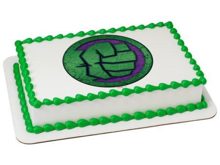 MARVEL Avengers Hulk Icon Edible Cake Topper Image Discount