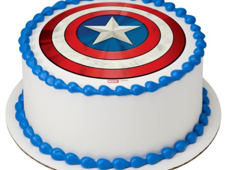 MARVEL Avengers Captain America Icon Edible Cake Topper Image Sale