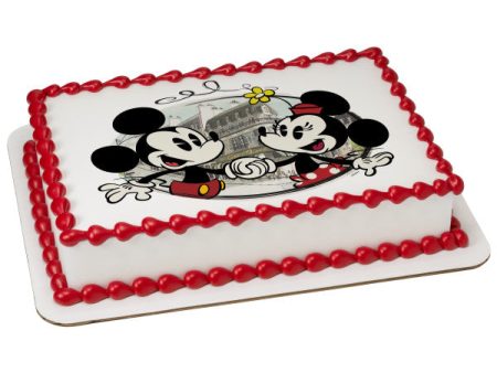 Mickey Mouse & Friends Cafe Minnie Edible Cake Topper Image For Discount